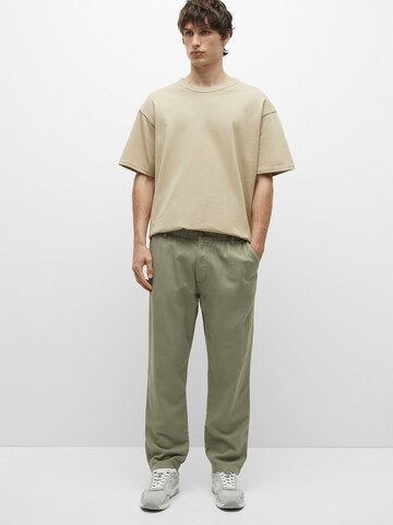 Regular Pantalon chino Pull&Bear en vert