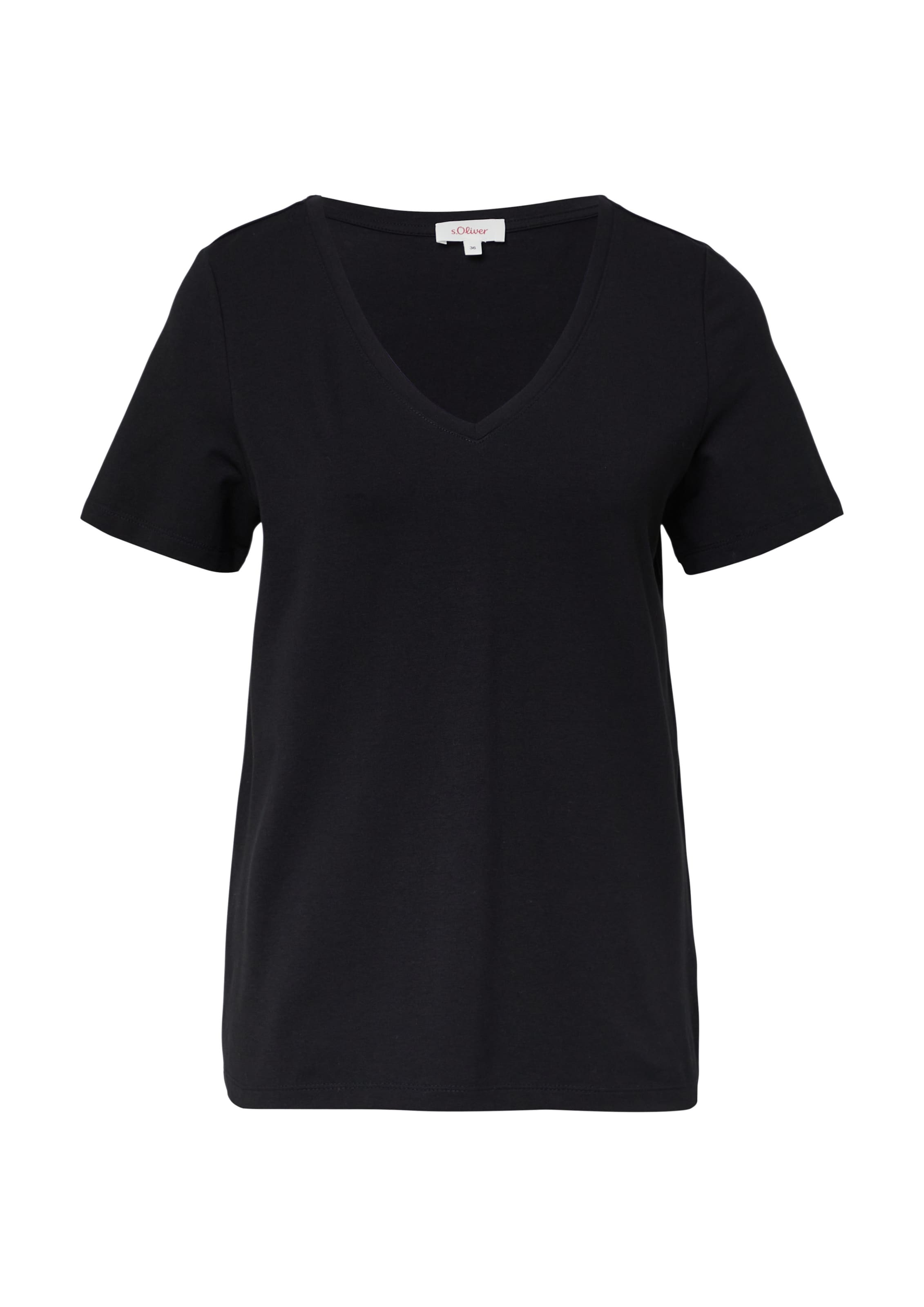s.Oliver T-Shirt in Schwarz: Vorderseite