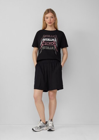 QS Loose fit Pants in Black: front
