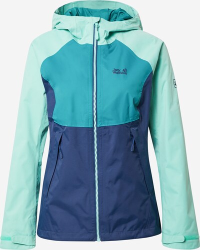 JACK WOLFSKIN Jacke ' Mount Isa ' in türkis / nachtblau / hellgrün, Produktansicht
