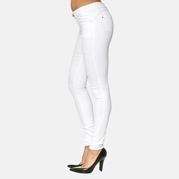 Elara Slim fit Trousers in White