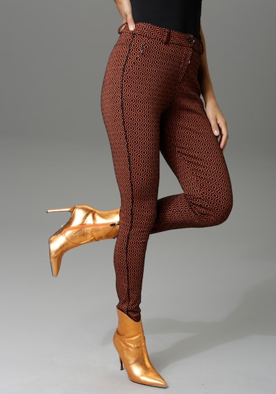 Aniston CASUAL Hose in rostrot / schwarz, Modelansicht
