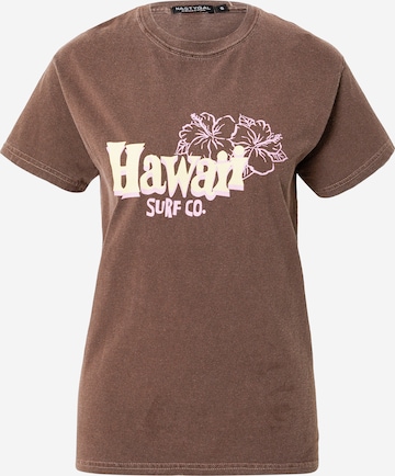 T-shirt 'Hawaii' Nasty Gal en rose : devant