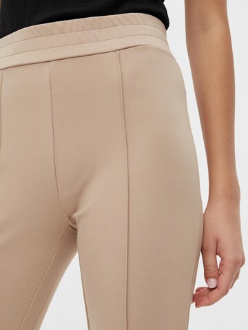 PIECES Flared Pants 'Klara' in Beige