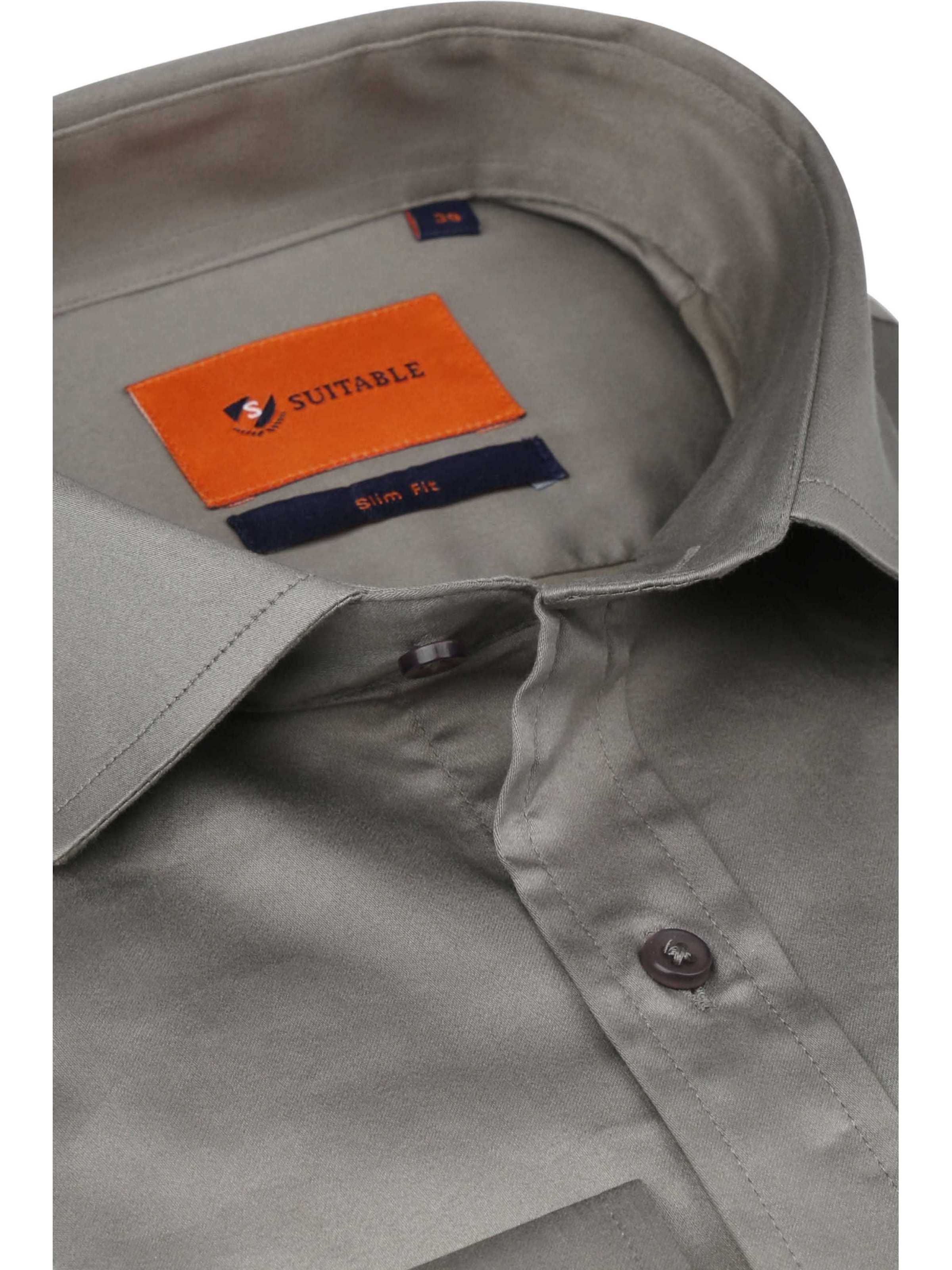 Coupe slim Chemise Suitable en gris