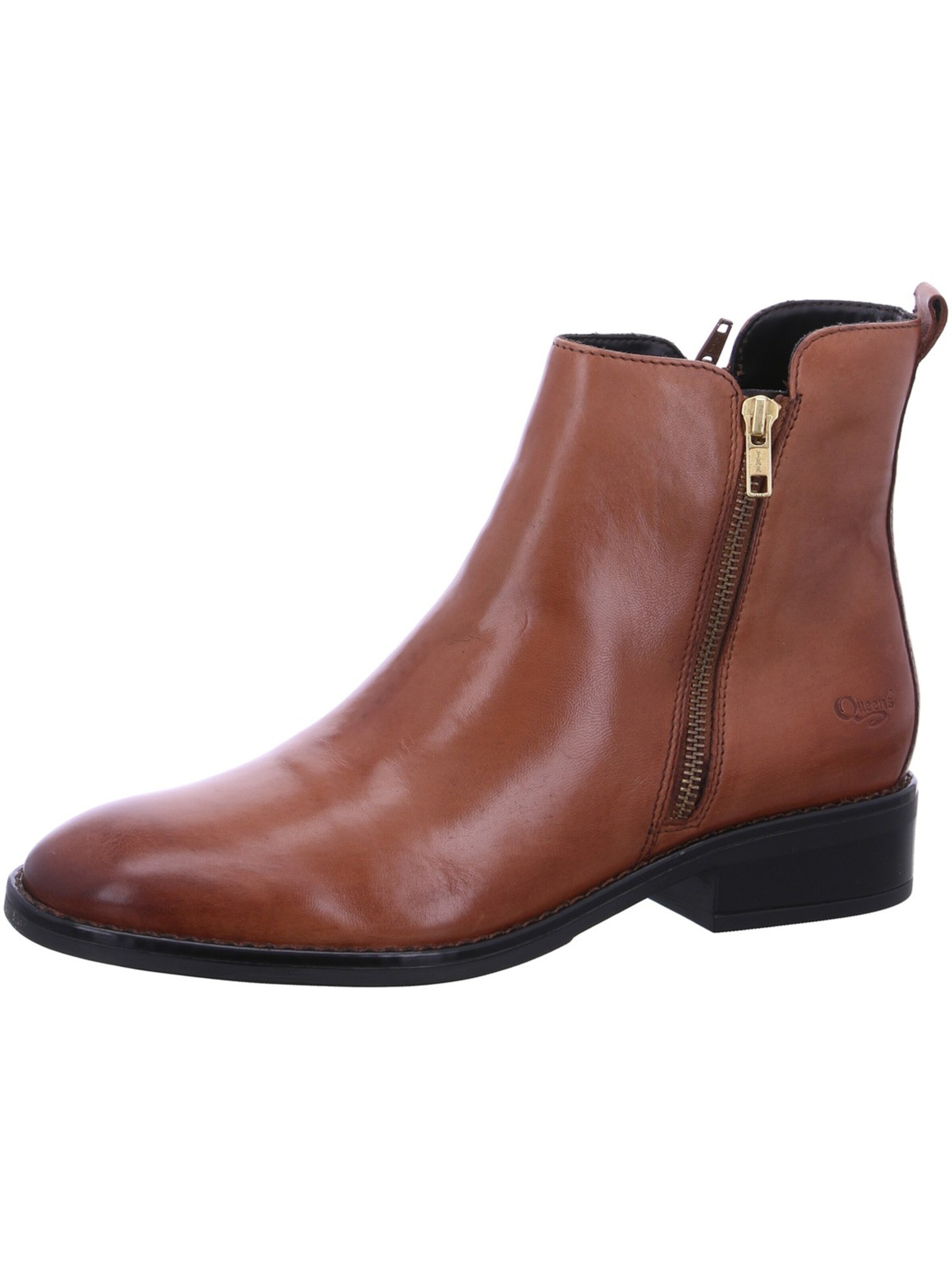 QUEEN'S Ankle Boots in Brown: front