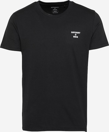 SuperdryTehnička sportska majica 'Core' - crna boja: prednji dio