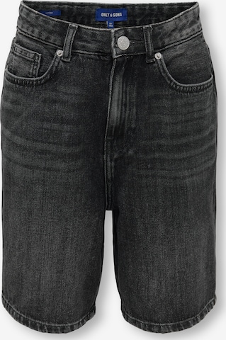 Only & Sons Junior Regular Дънки 'OSJFade' в черно: отпред