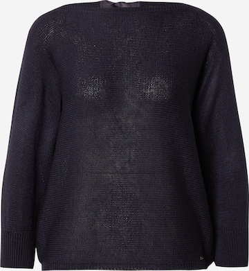 MORE & MORE Sweater 'Dolman' in Blue: front