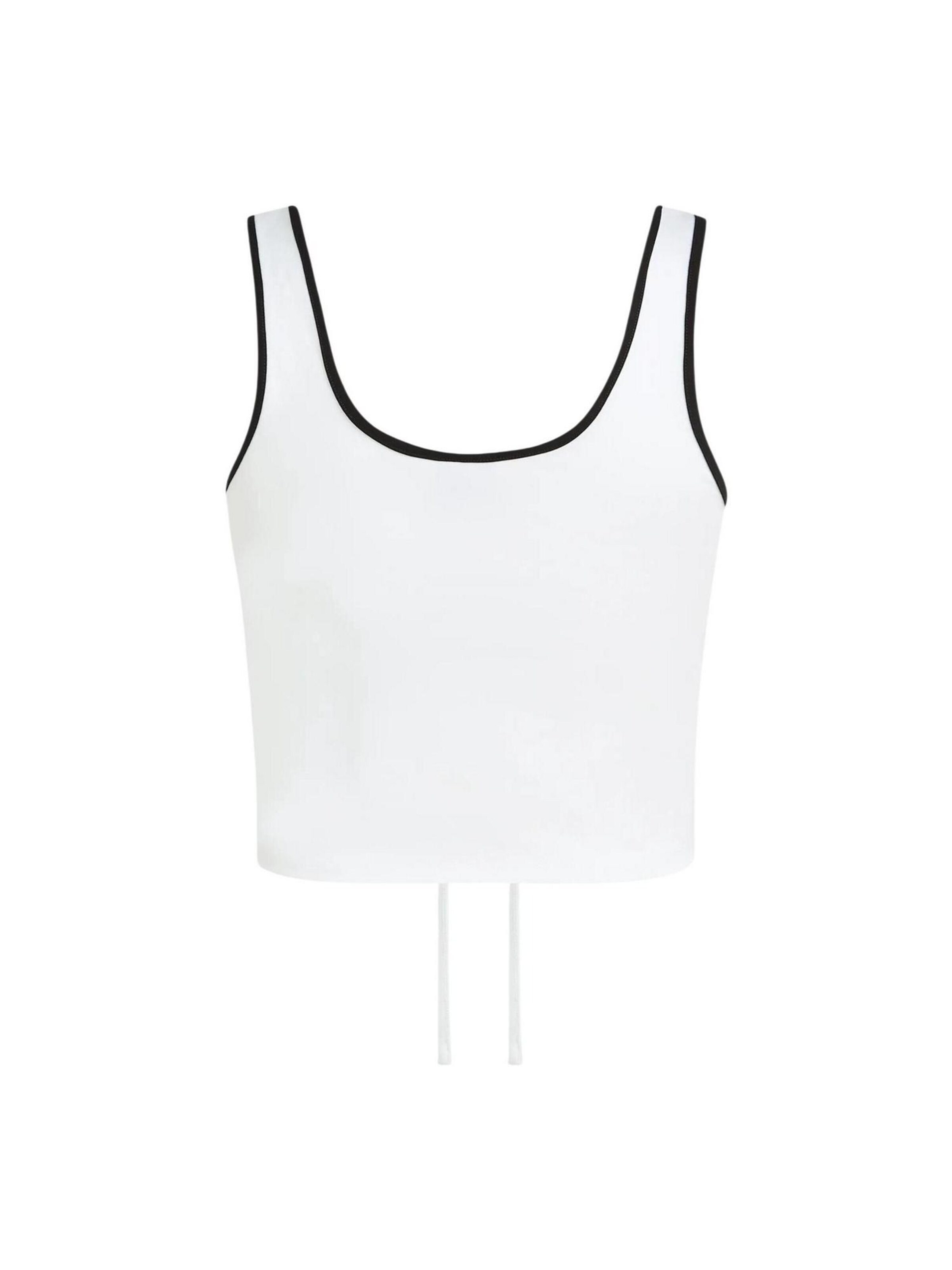 Top 'KLJ Ruched Bralette B2W17051' di KARL LAGERFELD JEANS in bianco