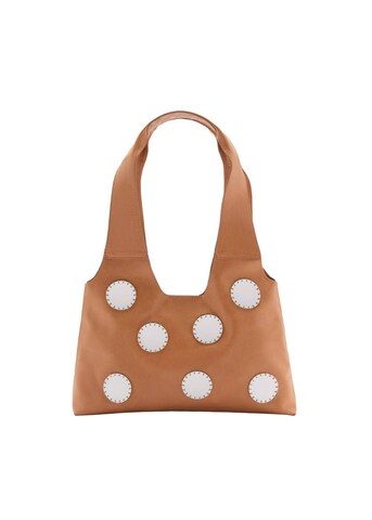 MANGO Schultertasche 'Min Spark' in Braun: Vorderseite
