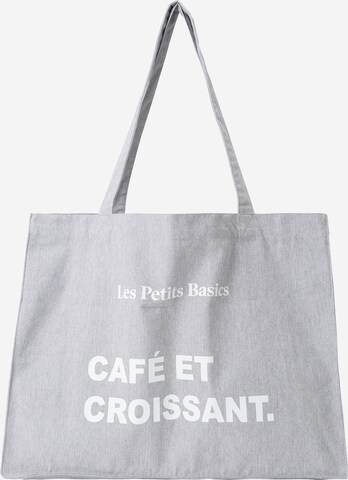 Les Petits Basics Nákupní taška 'Café & croissant' – šedá