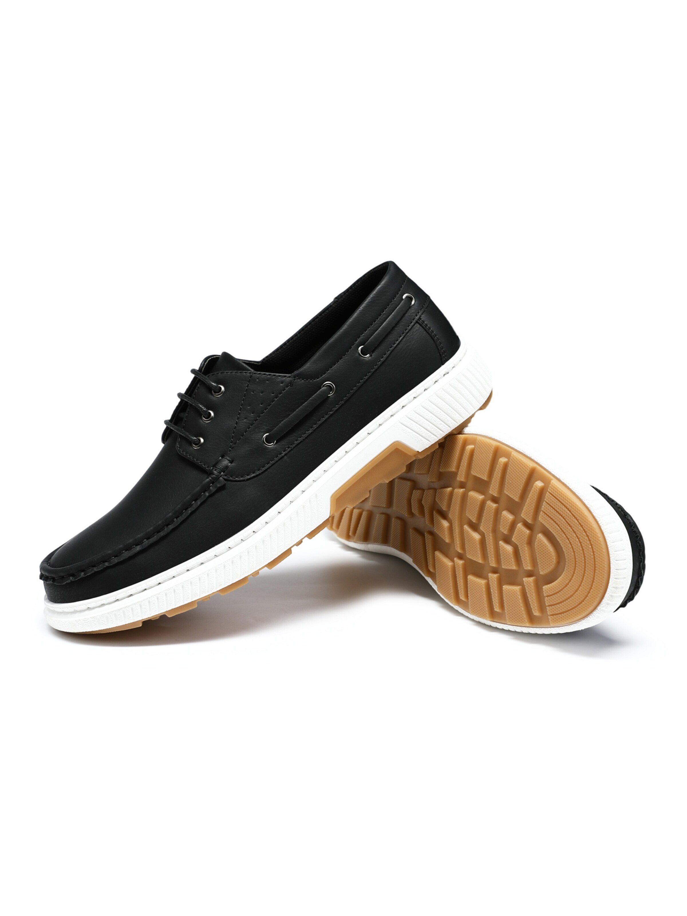 ALLTHEMEN Schnürschuh 'Einfach'‌‌‌‌‌‌‌‌‌ in Schwarz