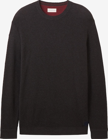 TOM TAILOR Sweater in Black: front