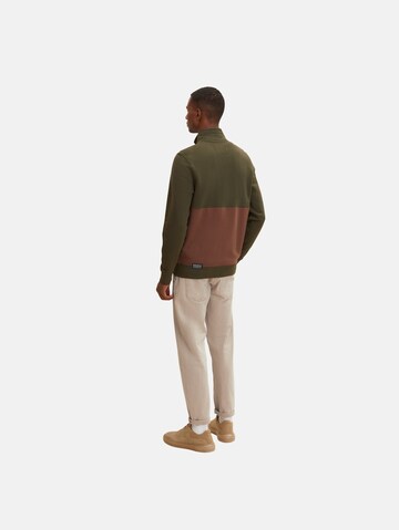 TOM TAILOR Zip-Up Hoodie in Green