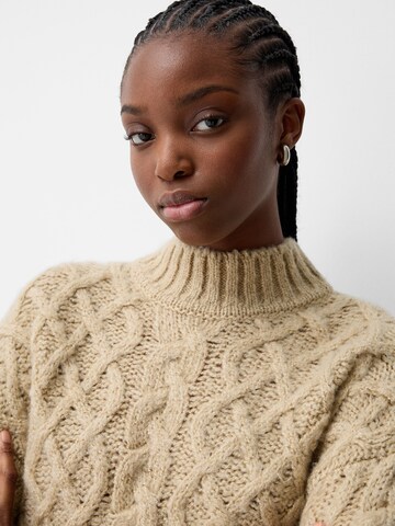 Pull-over Bershka en beige