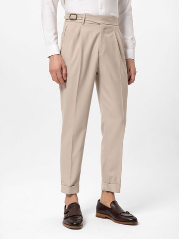 Antioch Loose fit Pleat-front trousers in Beige: front