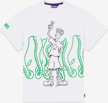 Octopus Shirt in Wit: voorkant