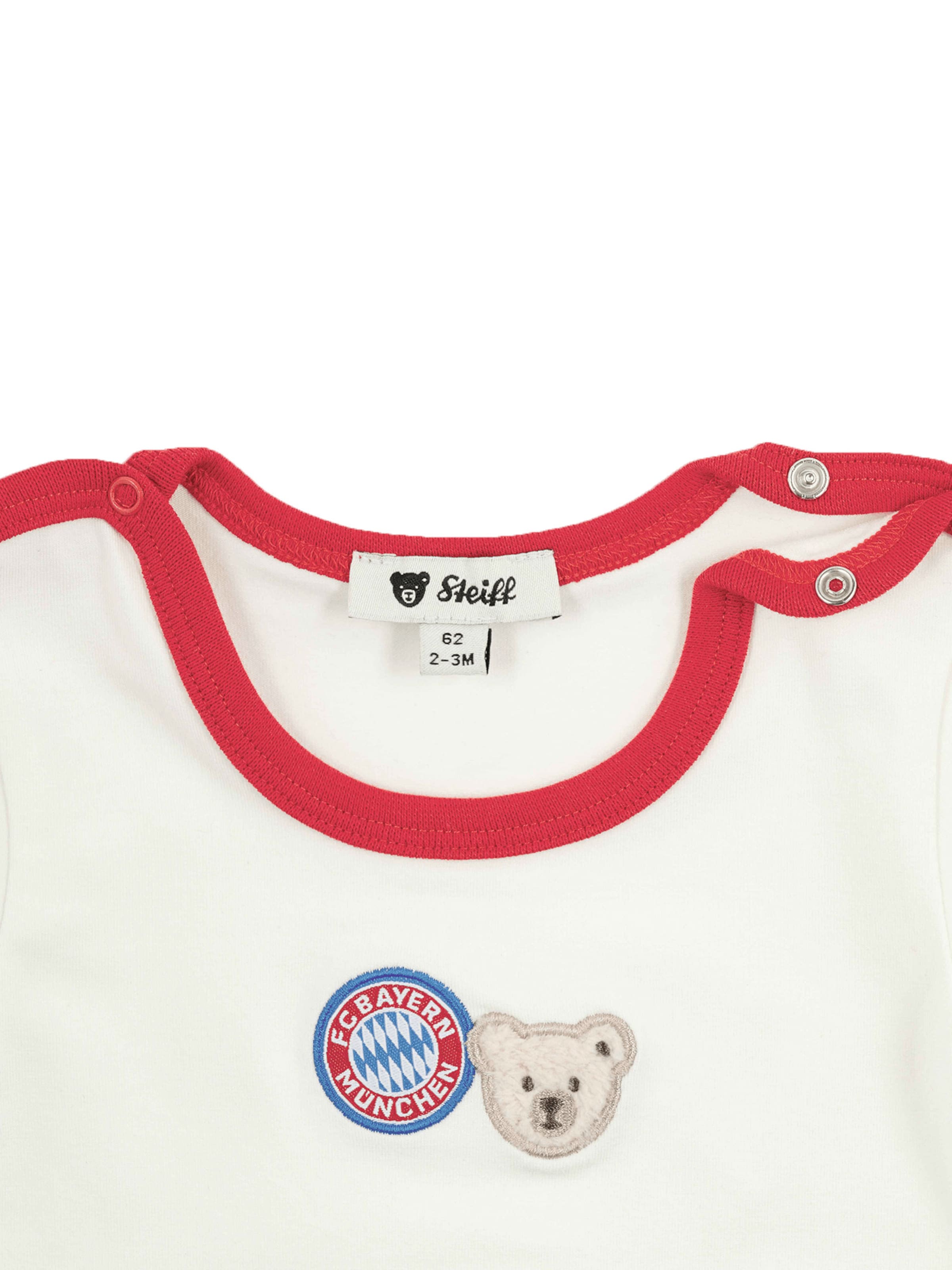 FC BAYERN MÜNCHEN Romper/Bodysuit 'Fc Bayern X Steiff' in White