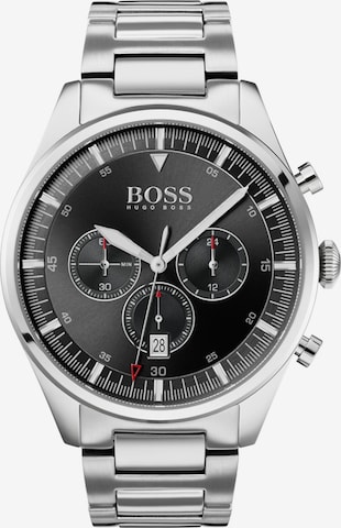 BOSS Black Analoog horloge 'Pioneer' in Zilver: voorkant