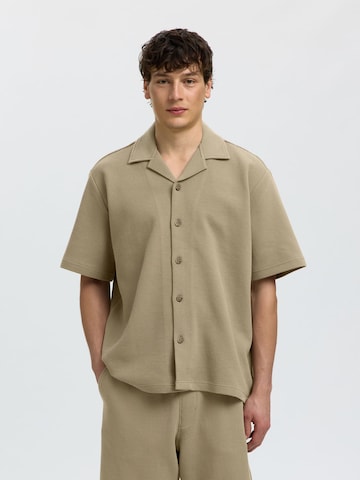 Chemise SELECTED en vert : devant