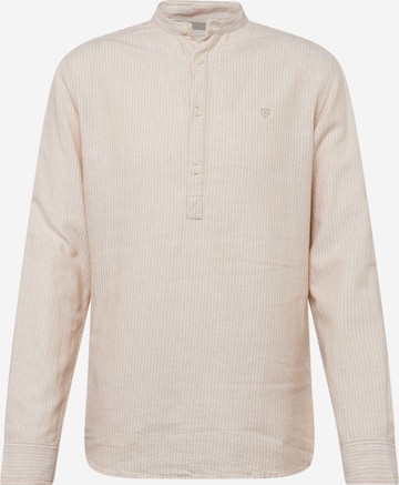 JACK & JONES Regular fit Button Up Shirt 'MAZE' in Beige: front