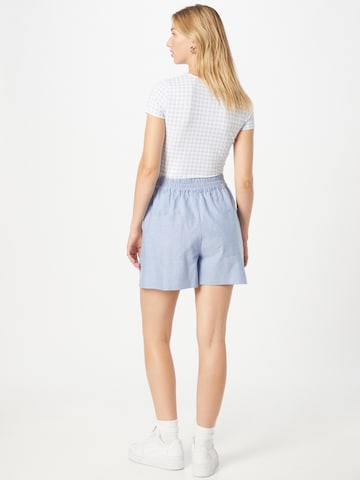 River Island Loosefit Παντελόνι 'CHAMBRAY OXFORD' σε μπλε