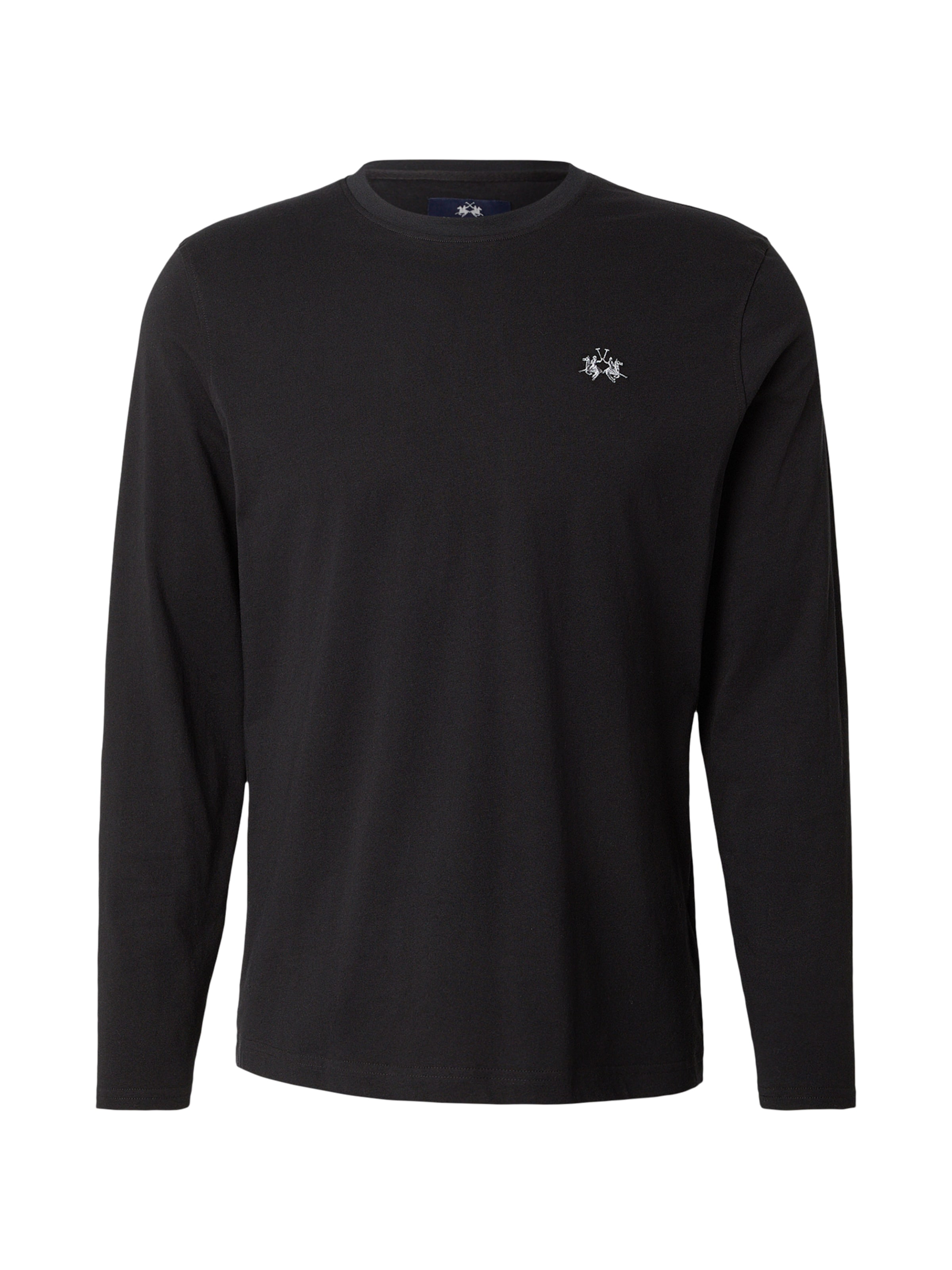 Tricou de la La Martina pe negru: față