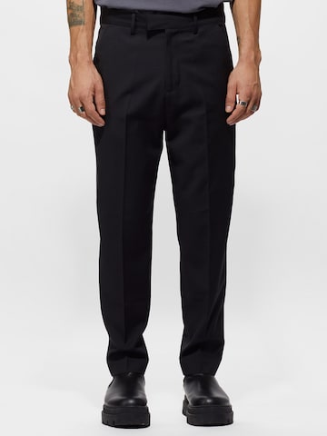 Young Poets Tapered Pleated Pants 'Toni' in Black: front
