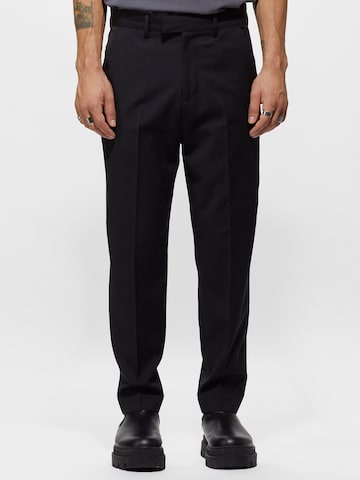 Young Poets Tapered Trousers with creases 'Toni' in Black: front