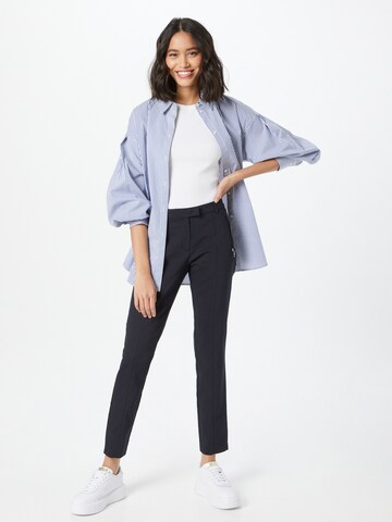 Coupe slim Pantalon MORE & MORE en bleu