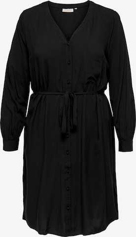 ONLY Carmakoma Shirt Dress in Black: front