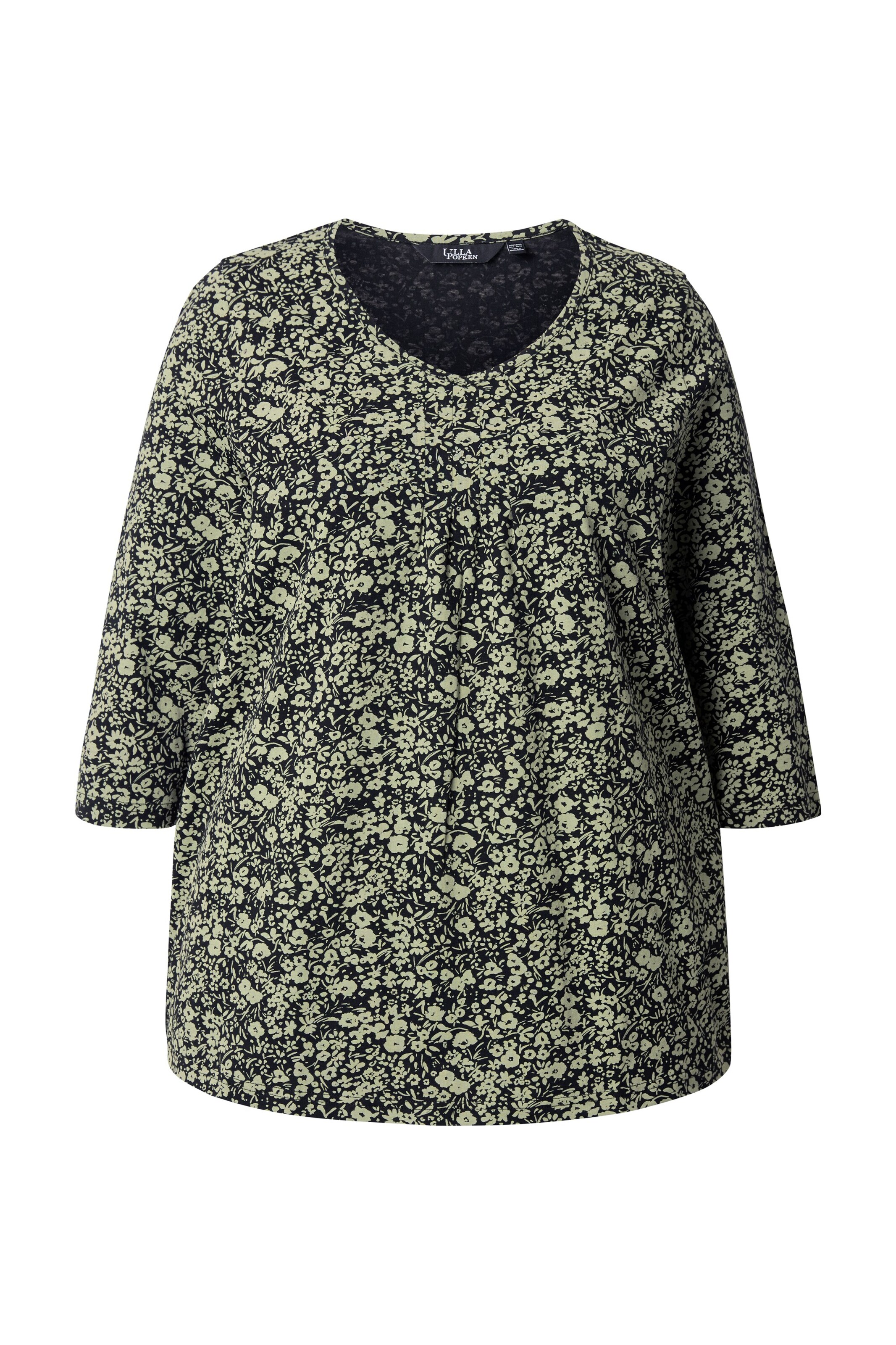 Ulla Popken Shirt in Groen: voorkant