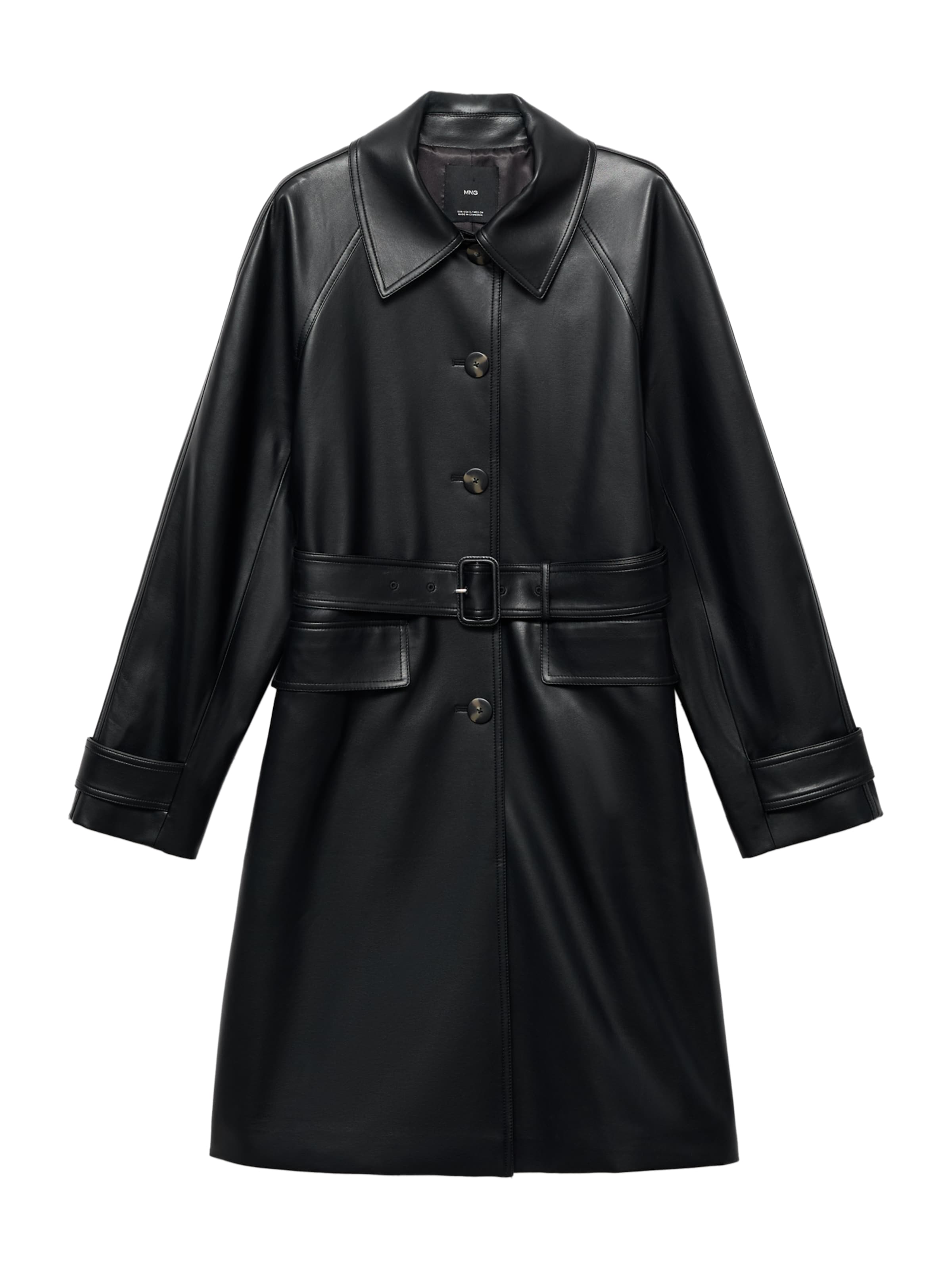 MANGO Płaszcz przejściowy &#x27;Petra&#x27; w kolorze czarny: przód