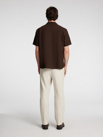 SELECTED HOMME Comfort fit Overhemd in Bruin