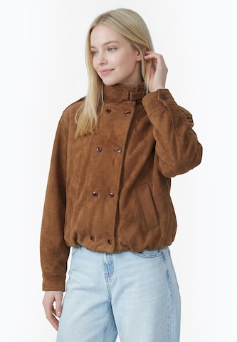 MYMO Between-Season Jacket in Brown: front
