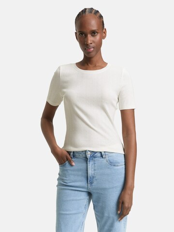 TOM TAILOR DENIM T-Shirt in Weiß: Vorderseite