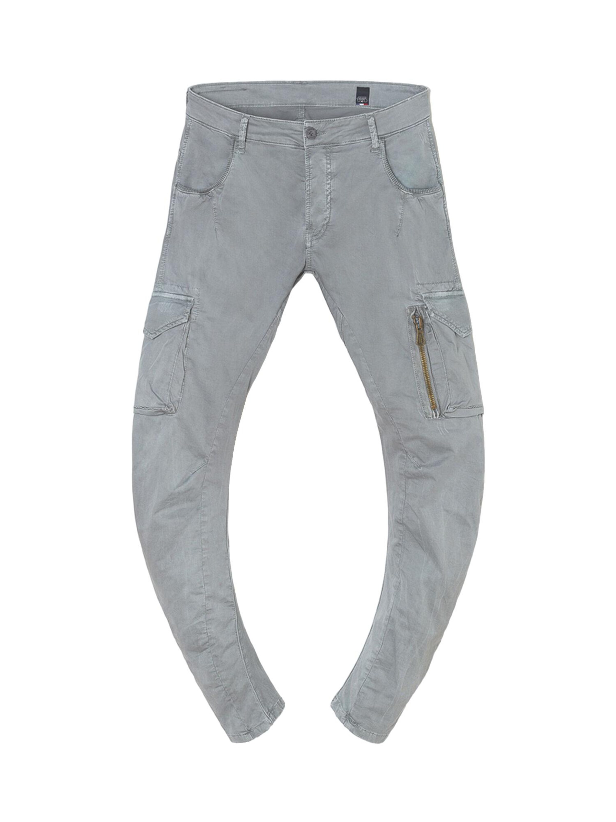 Effilé Pantalon cargo Le Temps Des Cerises en gris : devant