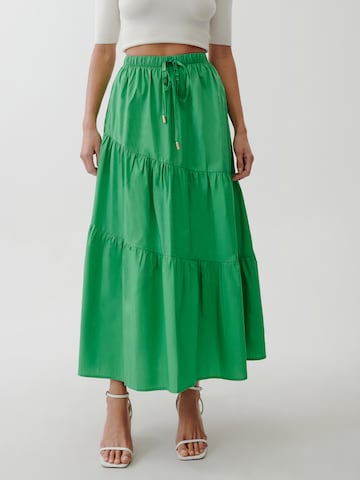 Tussah Skirt 'MEG' in Green: front