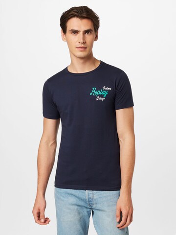 REPLAY T-Shirt in Blau: predná strana