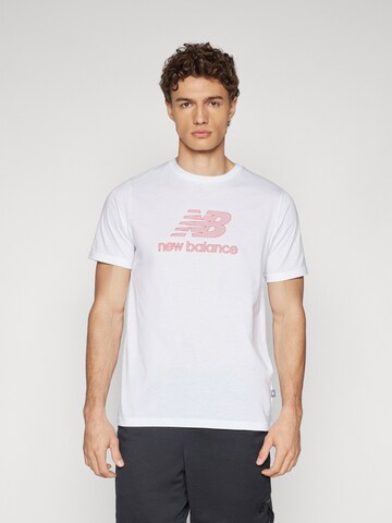 T-Shirt fonctionnel 'Heathertech' new balance en blanc : devant
