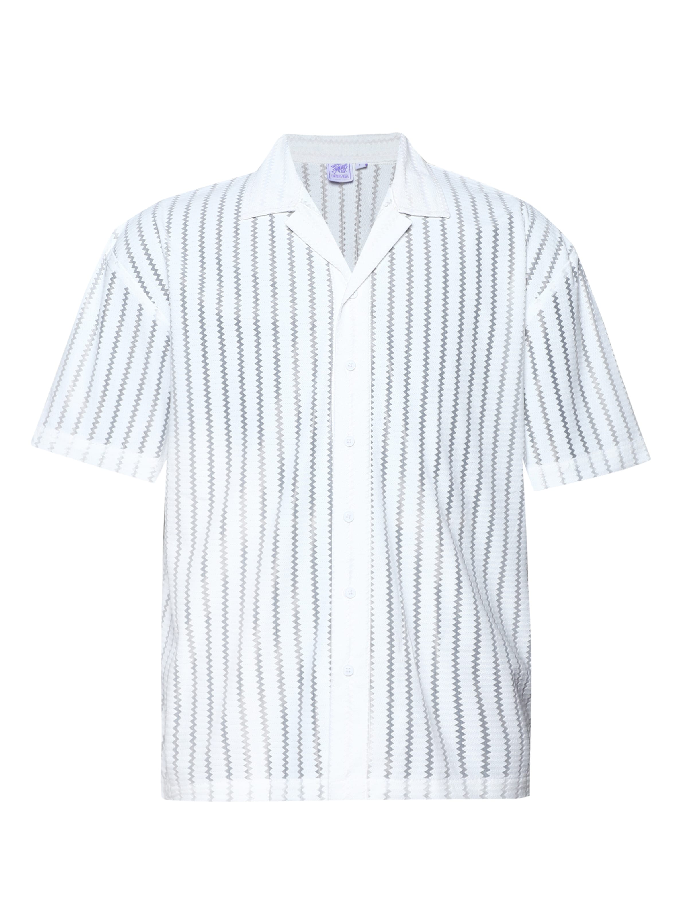 Campus Sutra Regular fit Риза 'Trace' в бяло: отпред