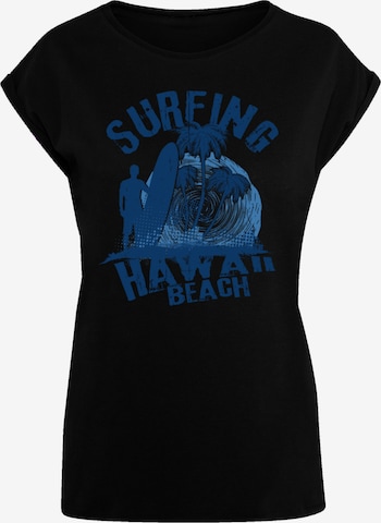 F4NT4STIC T-Shirt 'Hawaii Surf Beach Summer' in Schwarz: Vorderseite
