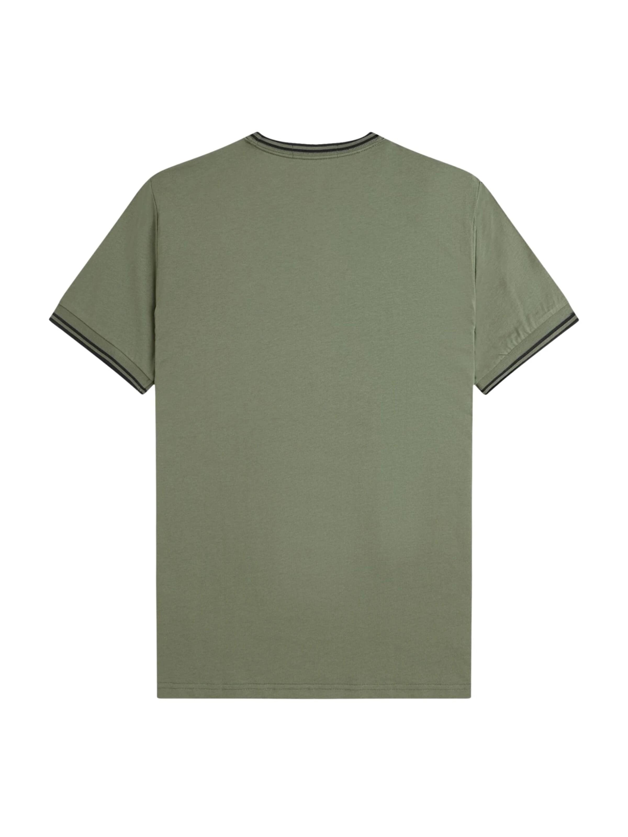 Fred Perry - Camiseta 'Camiseta fred perry verde z50 contrast ribeted tee' en verde