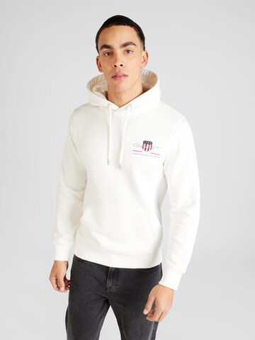 Sweat-shirt GANT en blanc : devant