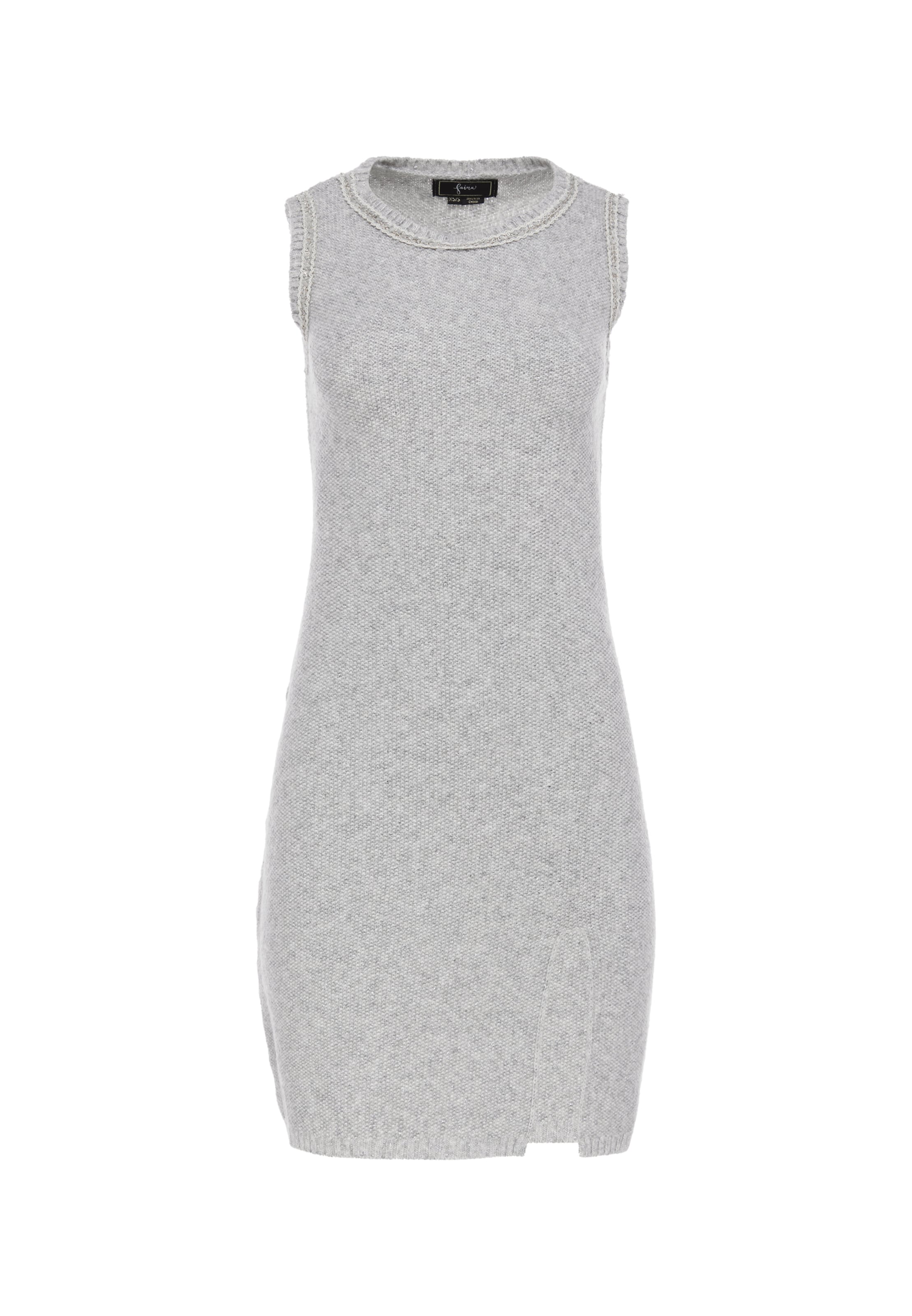 faina - Vestido de bainha em prata: frente