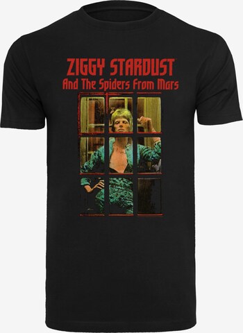 F4NT4STIC Shirt 'David Bowie Ziggy Stardust Spider' in Zwart: voorkant