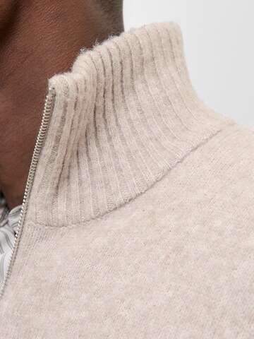 JACK & JONES Sweater 'JJESoho Ollie' in Beige