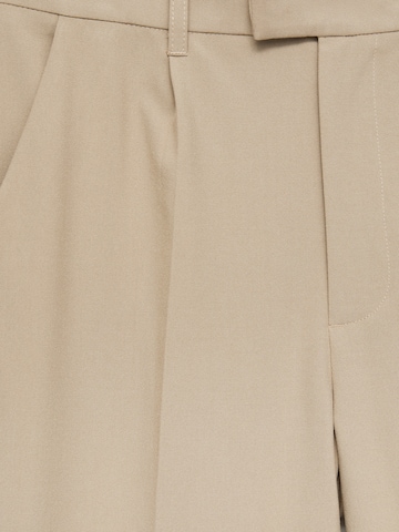 Pull&Bear Normalny krój Spodnie w kant w kolorze brązowy