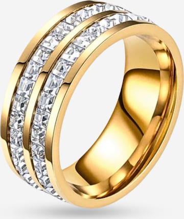 Pure Schmuck Ring 'Glamour Twin' in Goud: voorkant